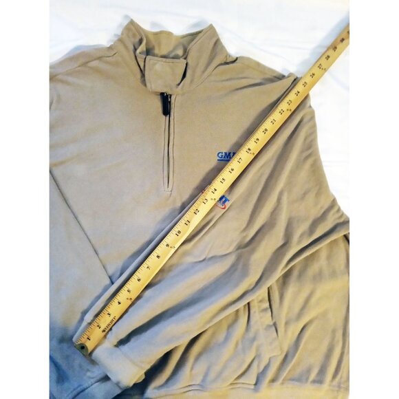 1/4 Zip Pullover Sweatshirt Mens Size XL Izod International Tour GMAC Beige - Picture 4 of 13